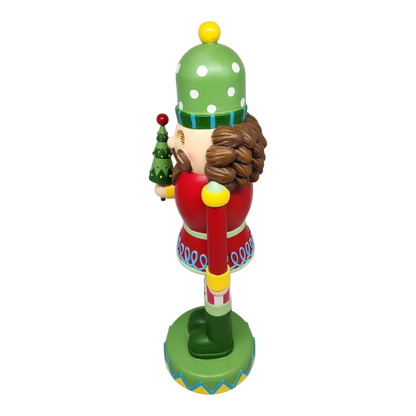 Resin Nutcracker with Moving Digital Eyes - 16 Inch