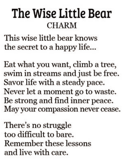 The Wise Little Bear Charm