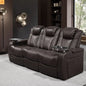 Recliner Top-Grain Leather Coffee RGB LED 34-Color USB-C