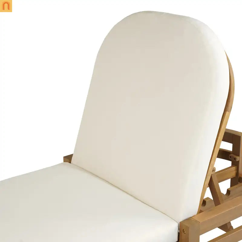 Chaise Lounge Acacia Wood Light Teak 5-Position Adjustable Cushion