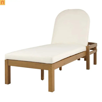 Chaise Lounge Acacia Wood Light Teak 5-Position Adjustable Cushion