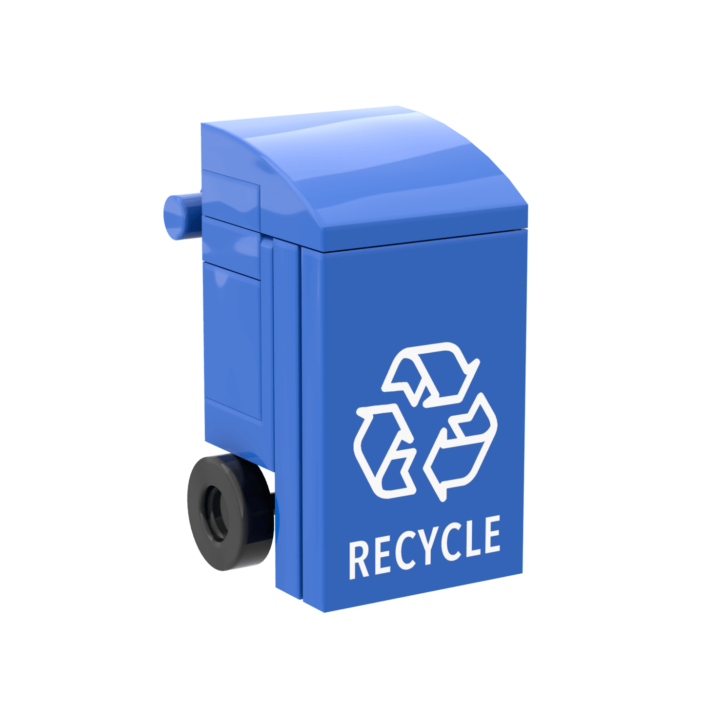 Recycling Bin - Mini Building Set - Custom Printed - Made Using LEGO® Parts