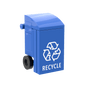 Recycling Bin - Mini Building Set - Custom Printed - Made Using LEGO® Parts