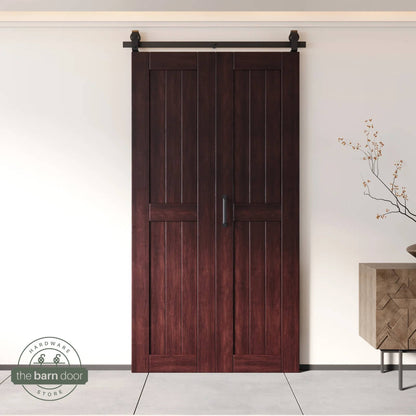 2-Door Bifold Barn Door Kit | Black Hardware