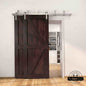 Classic Double Bypass 2 Door Barn Door Kit | Brushed Nickel Hardware