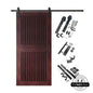 Vertical Slat Barn Door Kit | Black Hardware