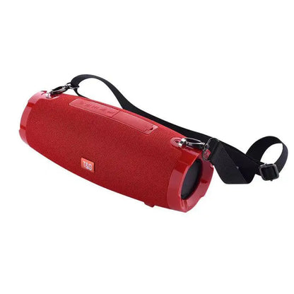 Red Textured Fabric Strap Wireless Bluetooth Speaker