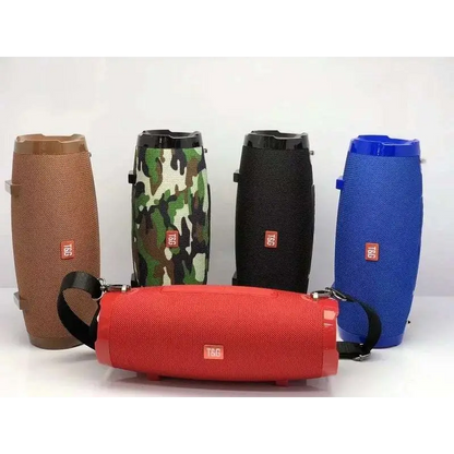 Red Textured Fabric Strap Wireless Bluetooth Speaker
