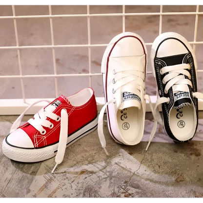Red Toddler Canvas Casual Shoes Student Style