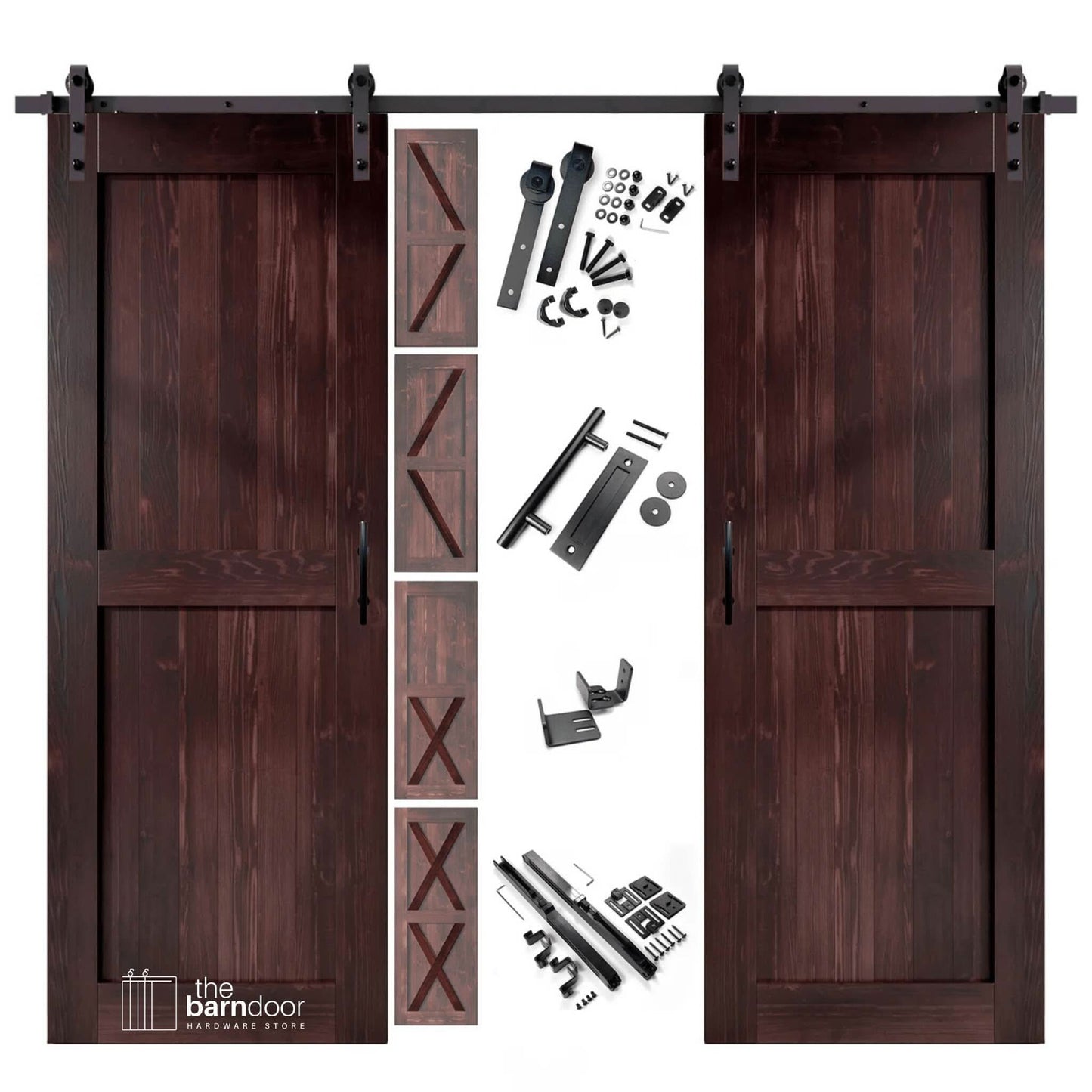 Classic Double Barn Door Kit | Black Hardware