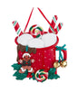Cocoa Mug With Marshmallows Ornament - Family of 3