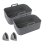 Reusable Air Fryer Silicone Pot Rectangle Replacement of Parchment Liners 6-8 Quart