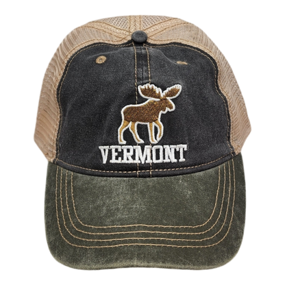 Two Tone Cap Vermont Moose - Green/Blue