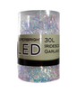 30-Light Multicolor Superbright LED Silver Iridescent Tinsel Garland