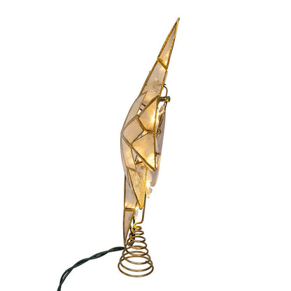 10-Light LED Capiz Star Treetop - 11 Inch