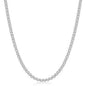 Rhodium Filled High Polish Finish Bismark Chain 20''