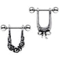 16G 3/8 Steel Beautiful Bow Flower Helix Cartilage Earring Set