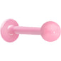 16G 5/16 Light Pink Acrylic Over Steel Labret Monroe Tragus