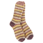 Cozy Striped Crew Socks - Warm Ember
