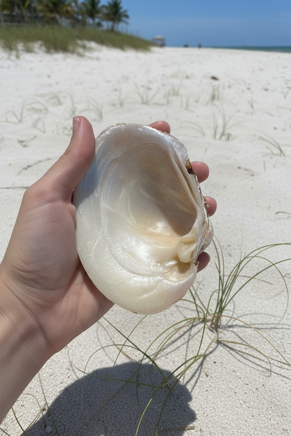 Mexican Pearl River Clam Shell 4-5"