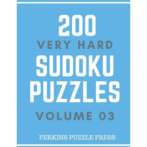 200 Very Hard Sudoku Puzzles Volume 03 - Paperback