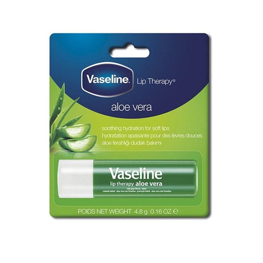 Vaseline Lip Therapy Aloe Vera Lip Balm - Moisturizing, Portable, with Vitamin E - 4.8g