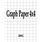 Graph Paper 4x4: 200 Pages 8.5" X 11" - Paperback