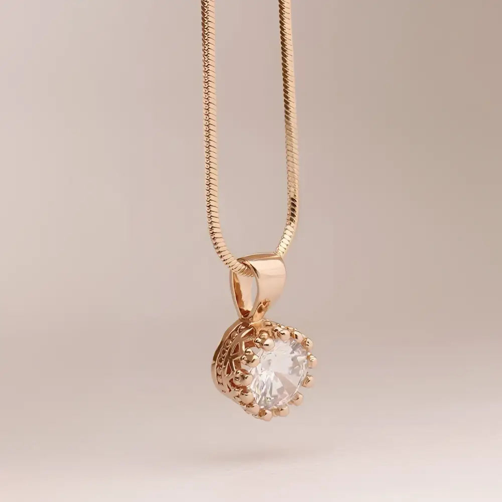 Rose Gold Crystal Classic Jewelry Sets