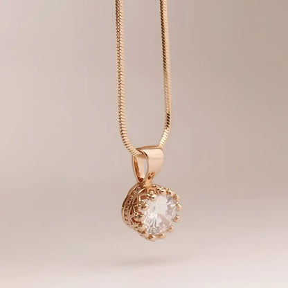 Rose Gold Crystal Classic Jewelry Sets