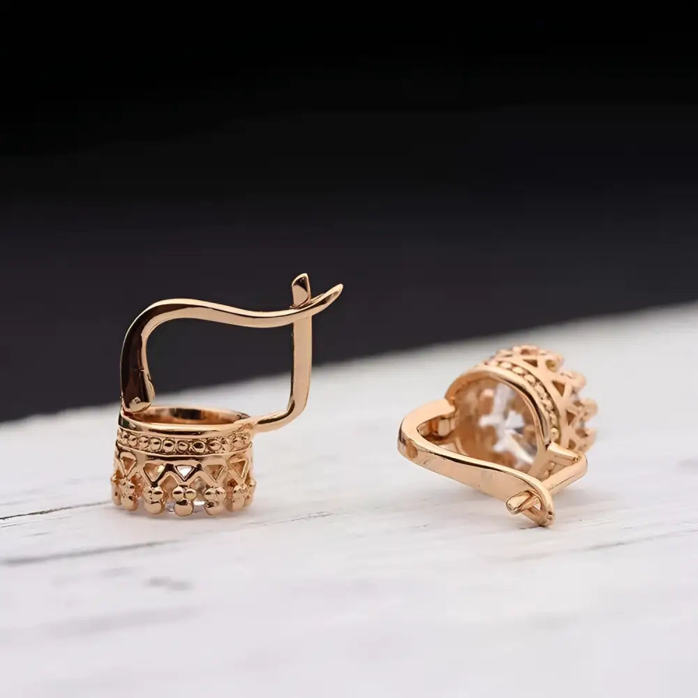 Rose Gold Crystal Classic Jewelry Sets