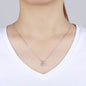 Round Cut Solitaire Crystal Pendant Necklace