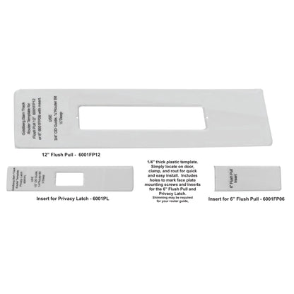 Router Template for Flush Pulls and Privacy Latches