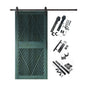 Diamond Pattern Barn Door Kit | Black Hardware