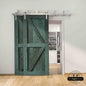 Classic Double Bypass 2 Door Barn Door Kit | Brushed Nickel Hardware