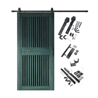 Vertical Slat Barn Door Kit | Black Hardware