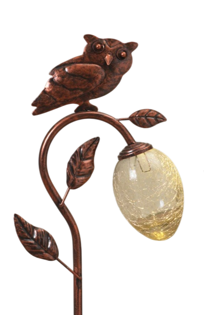 Solar-Powered Bronzed Animal Garden Stake -