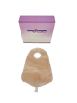 Safe N Simple 9" Urostomy 2-Piece Pouch Transparent, Flange with Cap and Belt Tabs (80 Count)