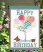 Happy Birthday Dauschaund Garden Flag