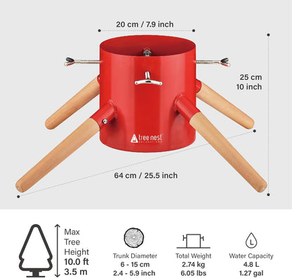 Family Christmas Tree Stand - Medium - Red