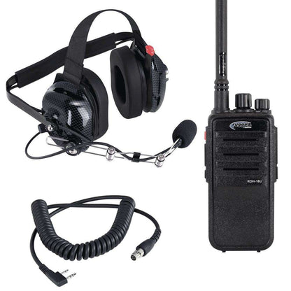 Crew Chief - H42 Spotter Headset and Rugged Handheld Radio Package