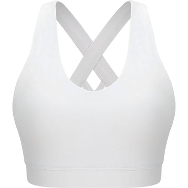 RUNNING GIRL Criss-Cross Back Padded Strappy Sports Bra