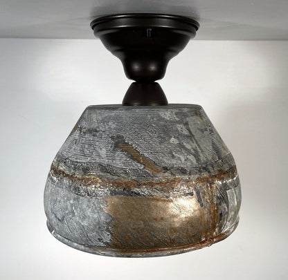 Rustic Bucket Farmhouse Light Fixture