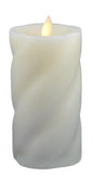 LED Soreal Twisted Candle - Bisque - 3x6.5
