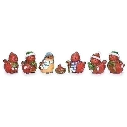 Cardinal Creche - 7 Piece Cardinal Nativity