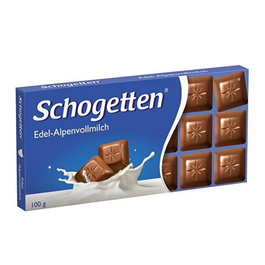 Schogetten Alpine Milk Chocolate Bar 100g - Rich & Creamy Treat for Chocolate Lovers