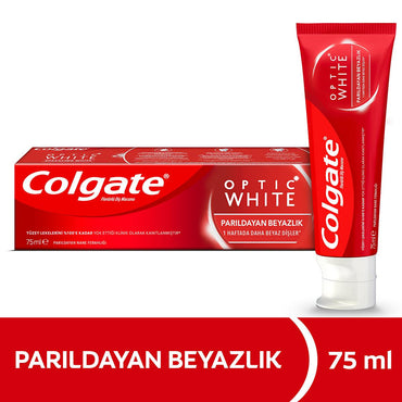 Colgate Optic White Whitening Toothpaste - Clinically Proven for Brighter Smile, 2.54 fl oz