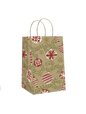 Holiday Jr Cub Kraft Gift Bags - Ornaments