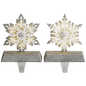 Lighted Snowflake Stocking Hanger - 2 Piece Set