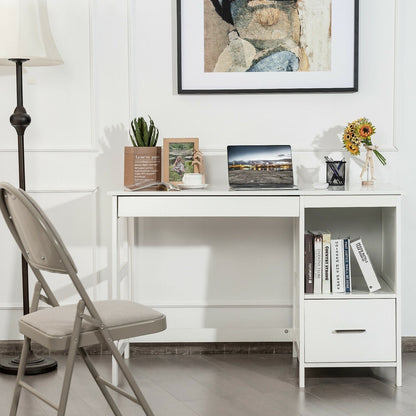 47.5 Inch Modern Home Computer Desk with 2 Storage Drawers