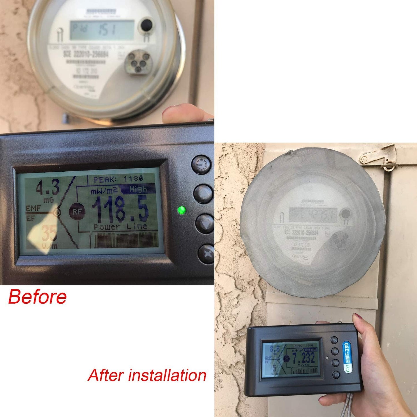 Smart Meter Cover [Upgraded], RF Radiation Shield, Easy to Install Faraday Cage